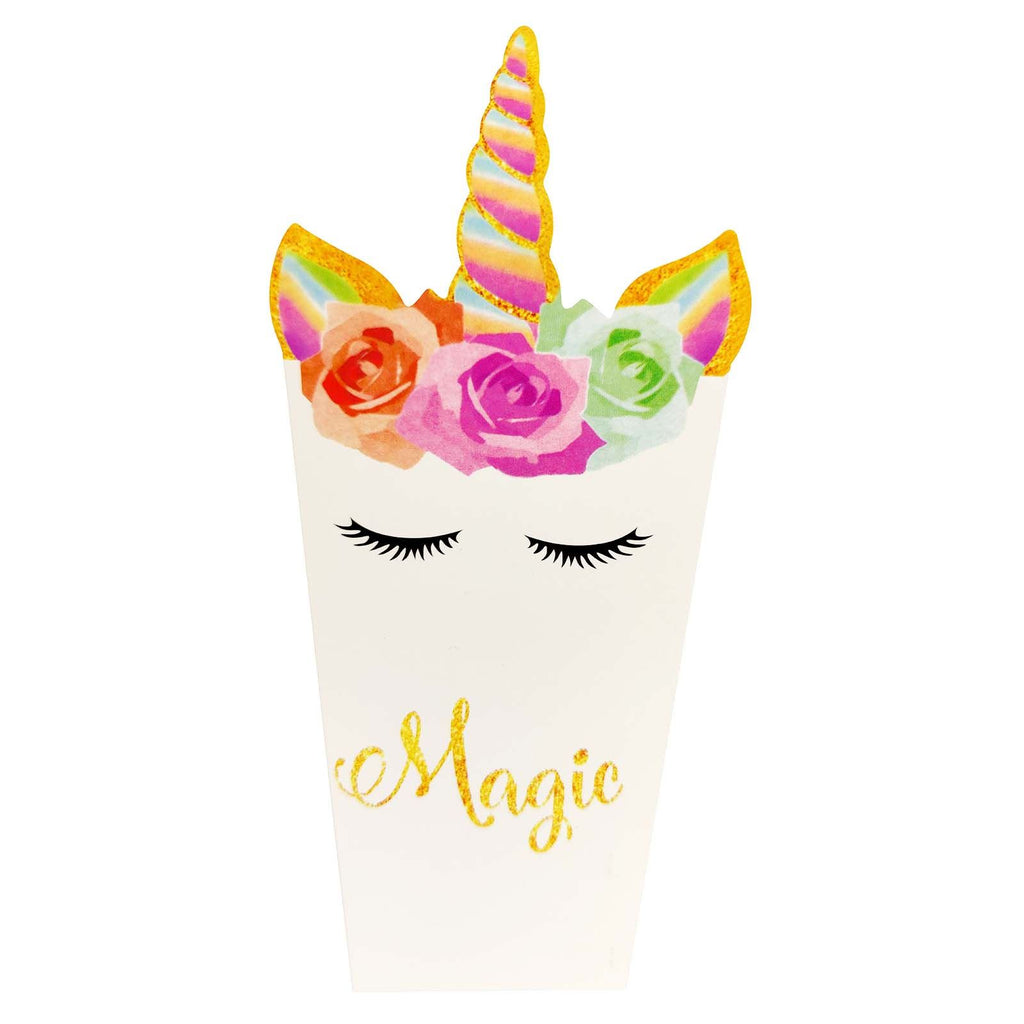 12x Unicorn Theme Party Favour and Popcorn Boxes