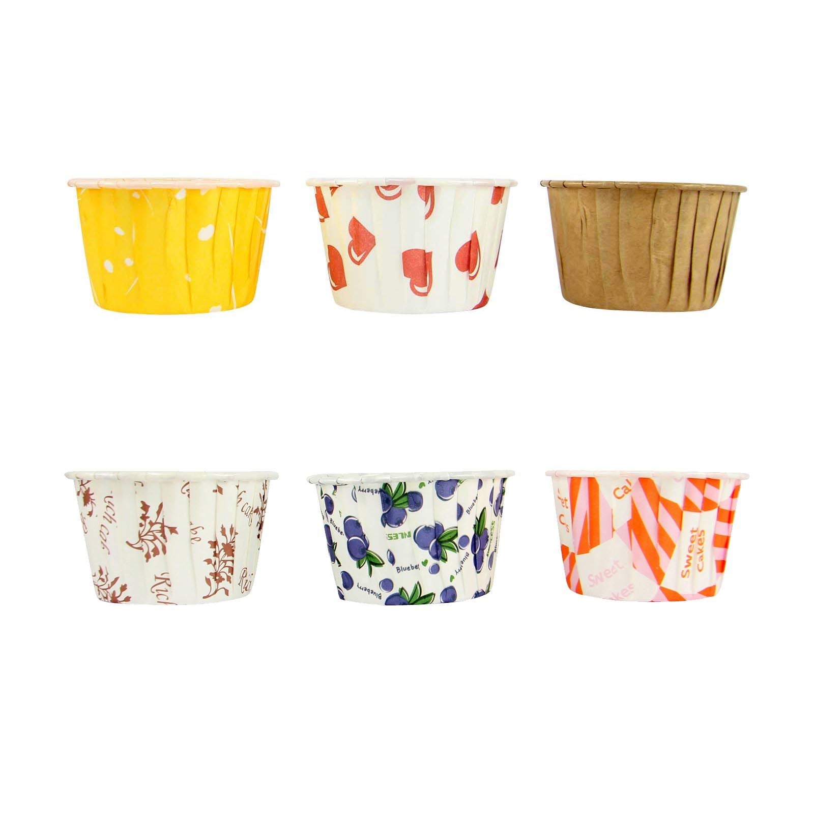 Coloured Grease-Proof Hard Premium Cupcake Cases - Medium
