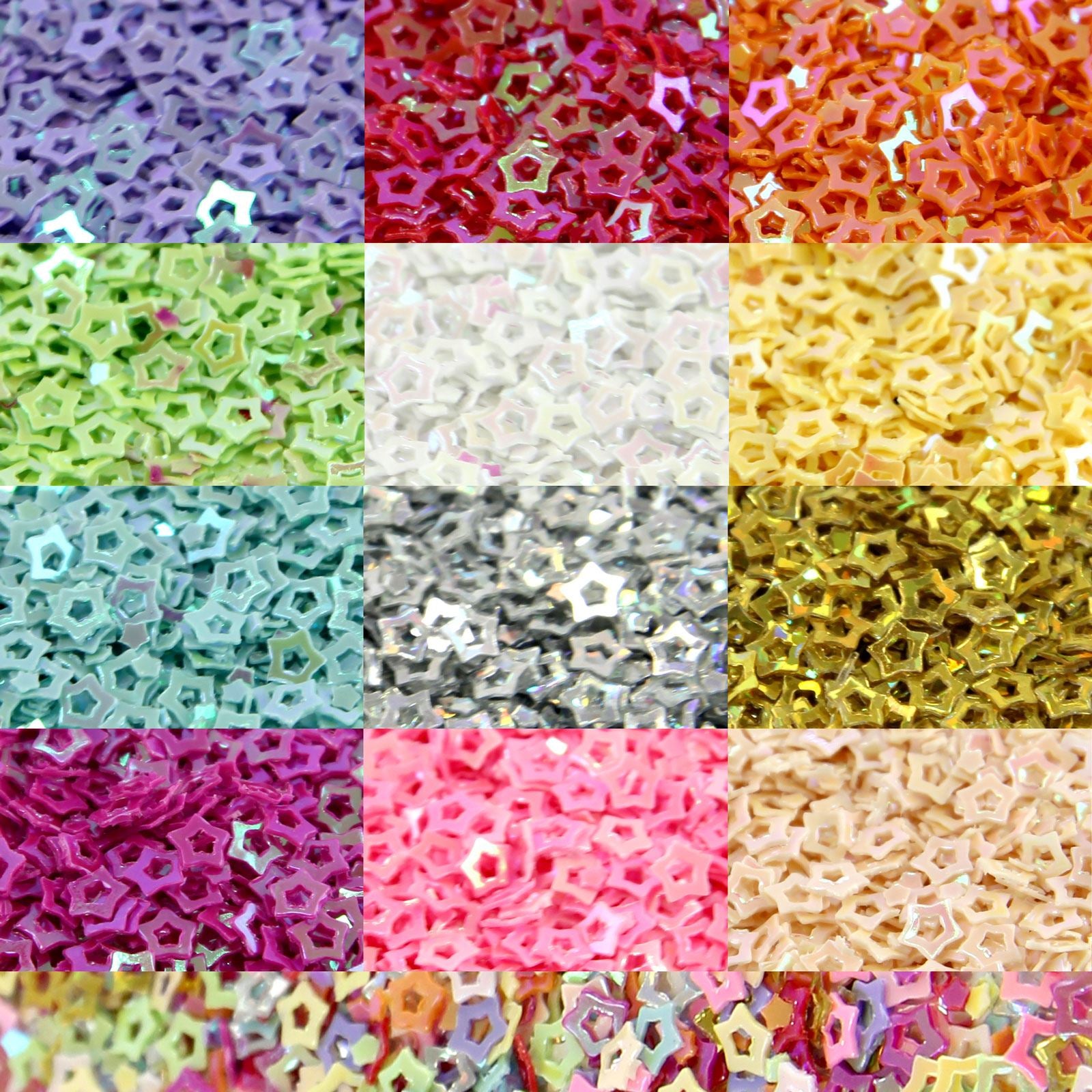 Bottles of Iridescent Star Shape Glitter
