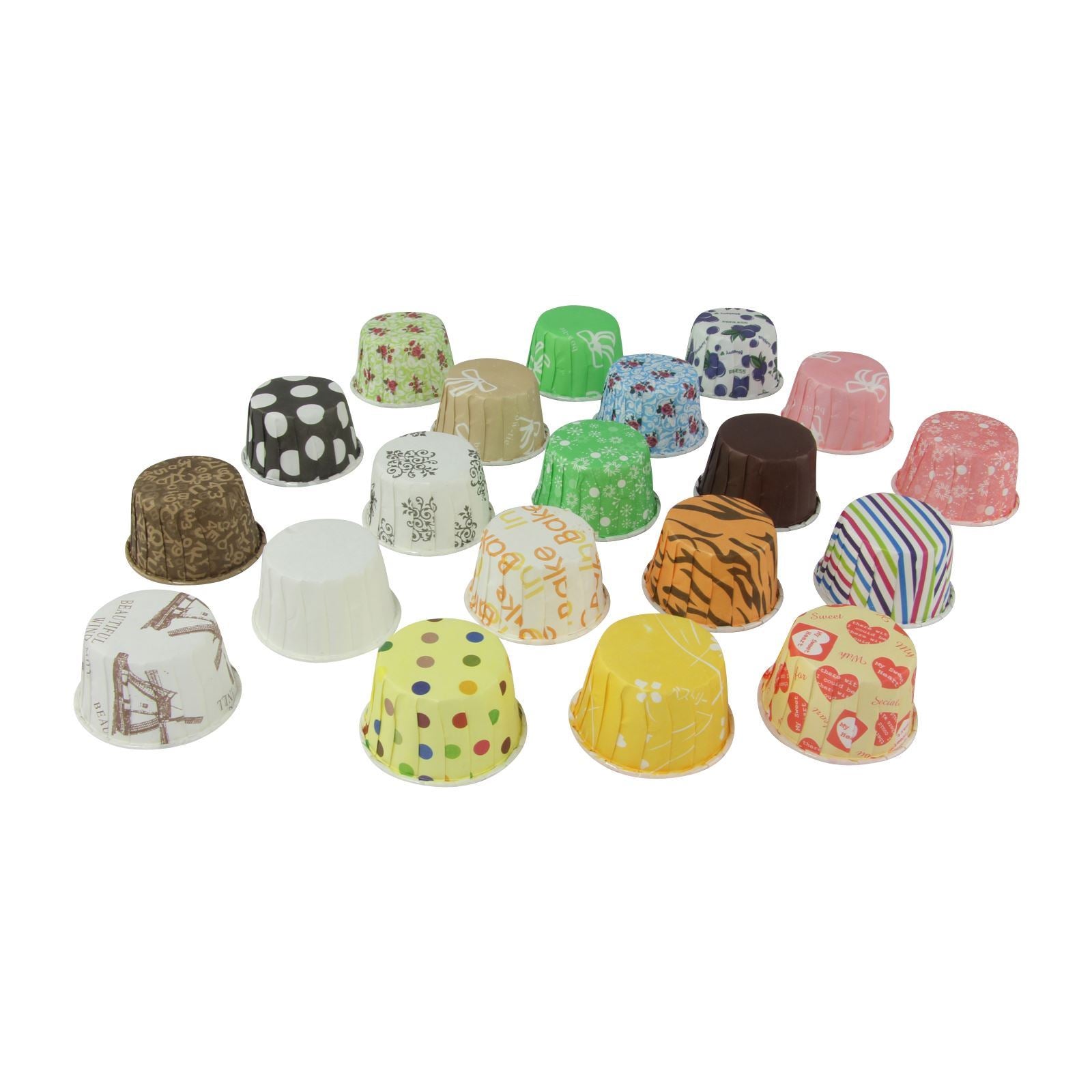 Coloured Grease-Proof Hard Premium Cupcake Cases - Mini