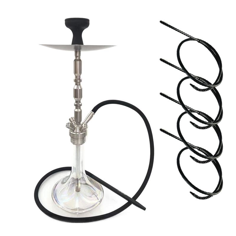 4 Hose Deluxe Heavyweight Stainless Steel Hookah
