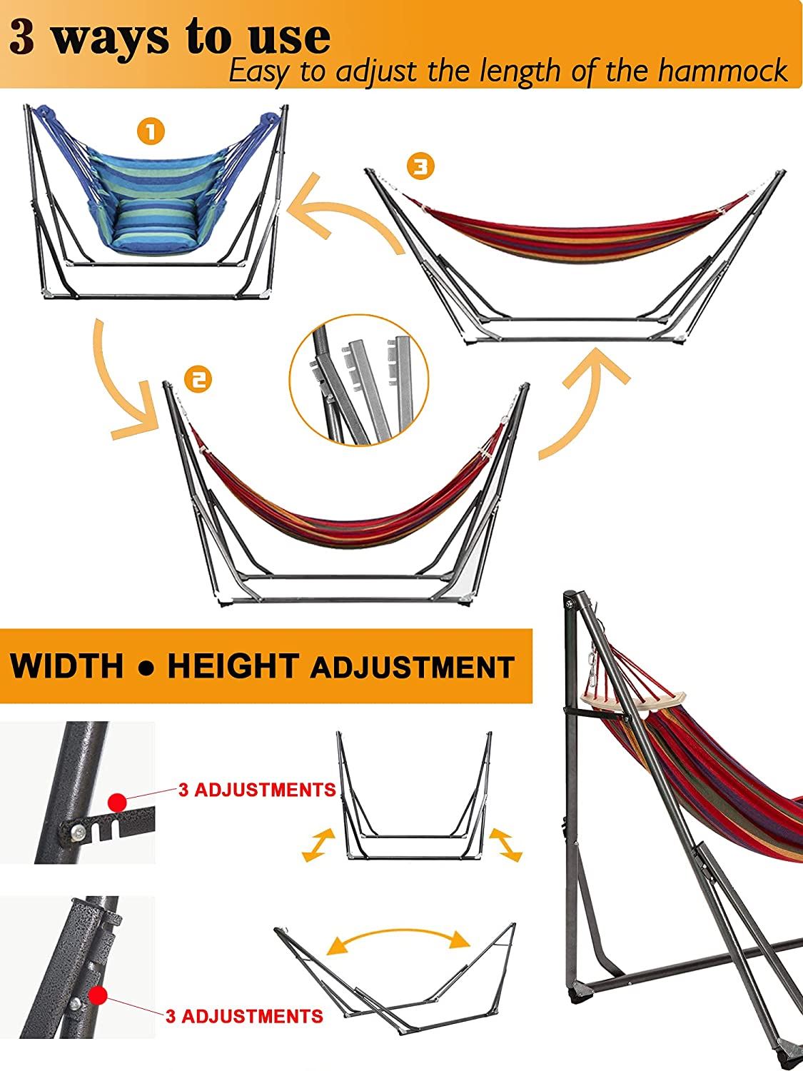 Premium Folding Hammock and Frame