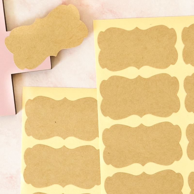 Sticker Sheets - Kraft Paper Scalloped Vintage