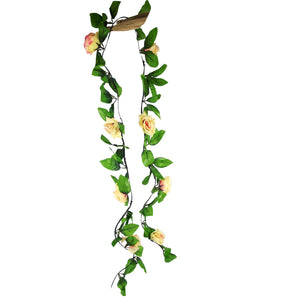200cm Garland with 8 Open Roses