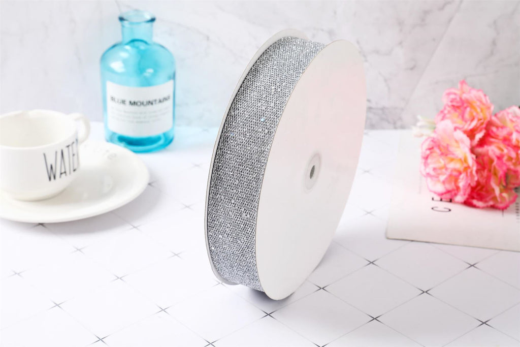 Premium Metallic Glitter Net Ribbon with Sequins 3 Metres