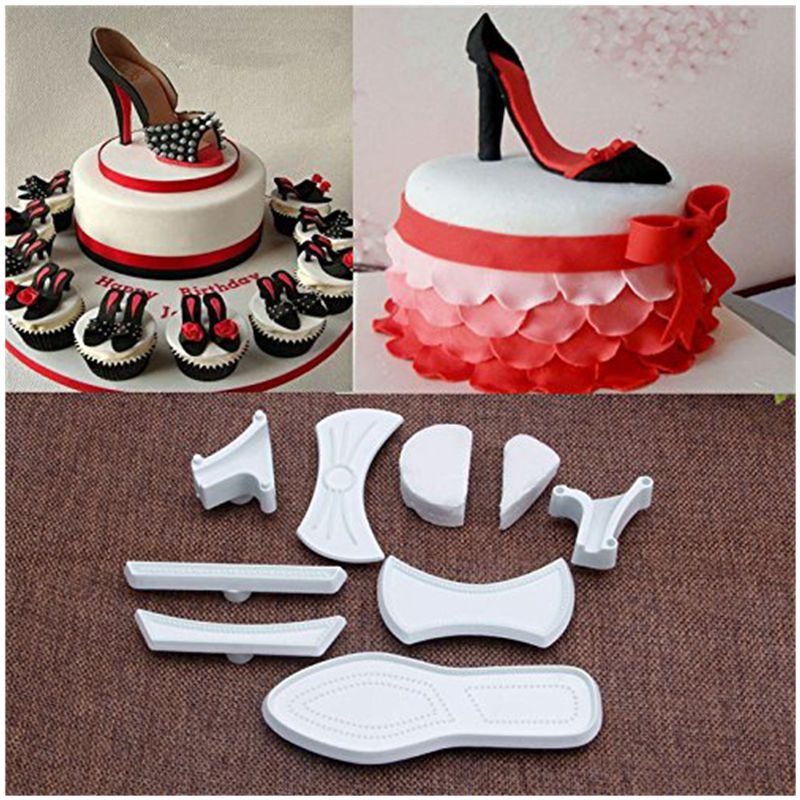 High Heel Shoe Fondant Cutter 9pc Kit