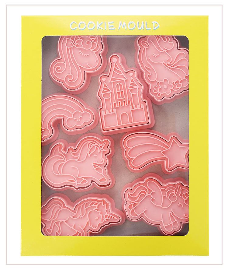 Set of 8 Premium Embossing Cookie Cutters