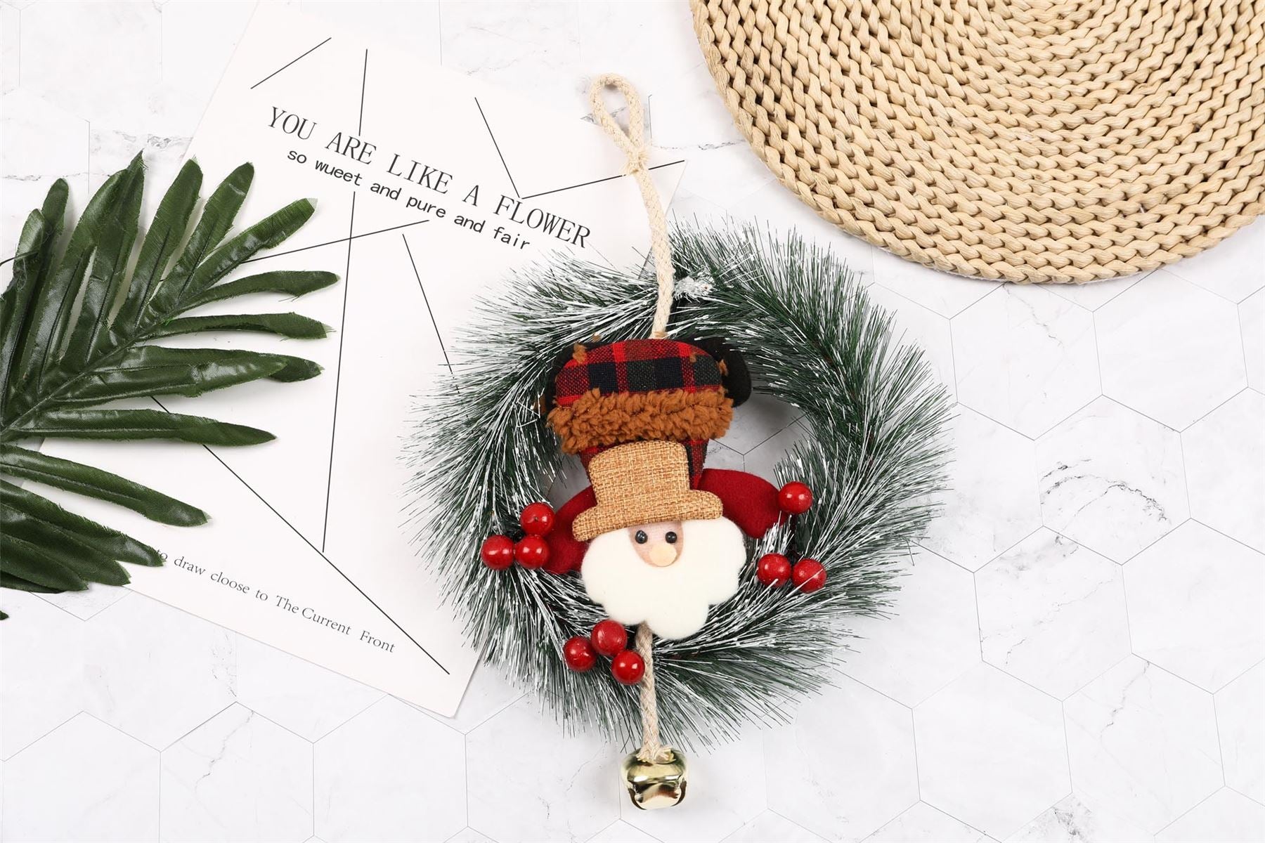 Cute Santa Rudolph Xmas Wreaths