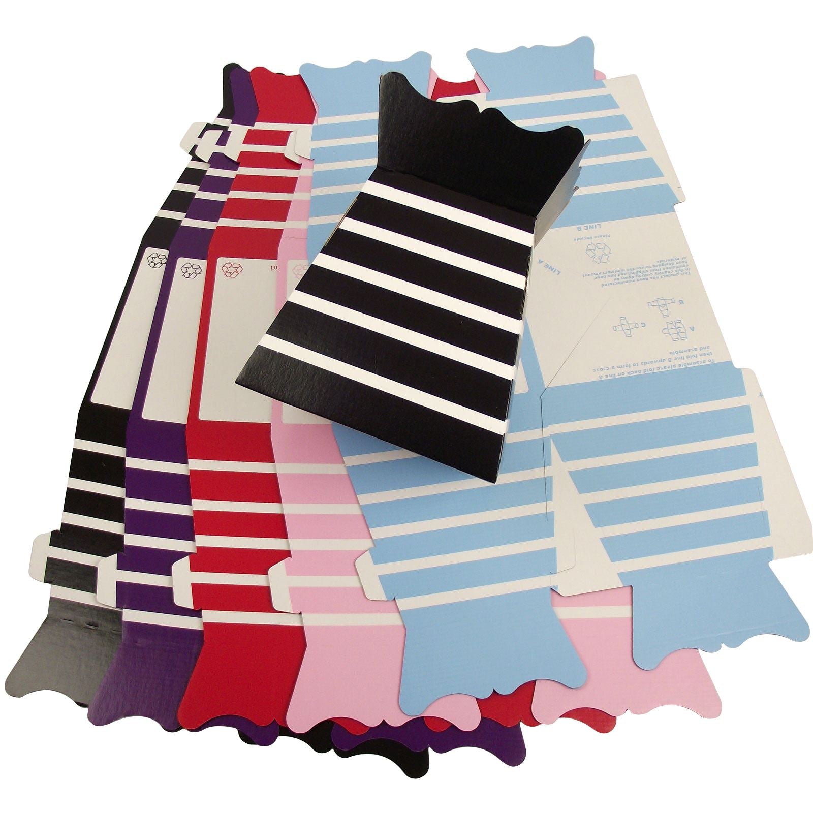 25x Striped and Dotted Transporter Vases