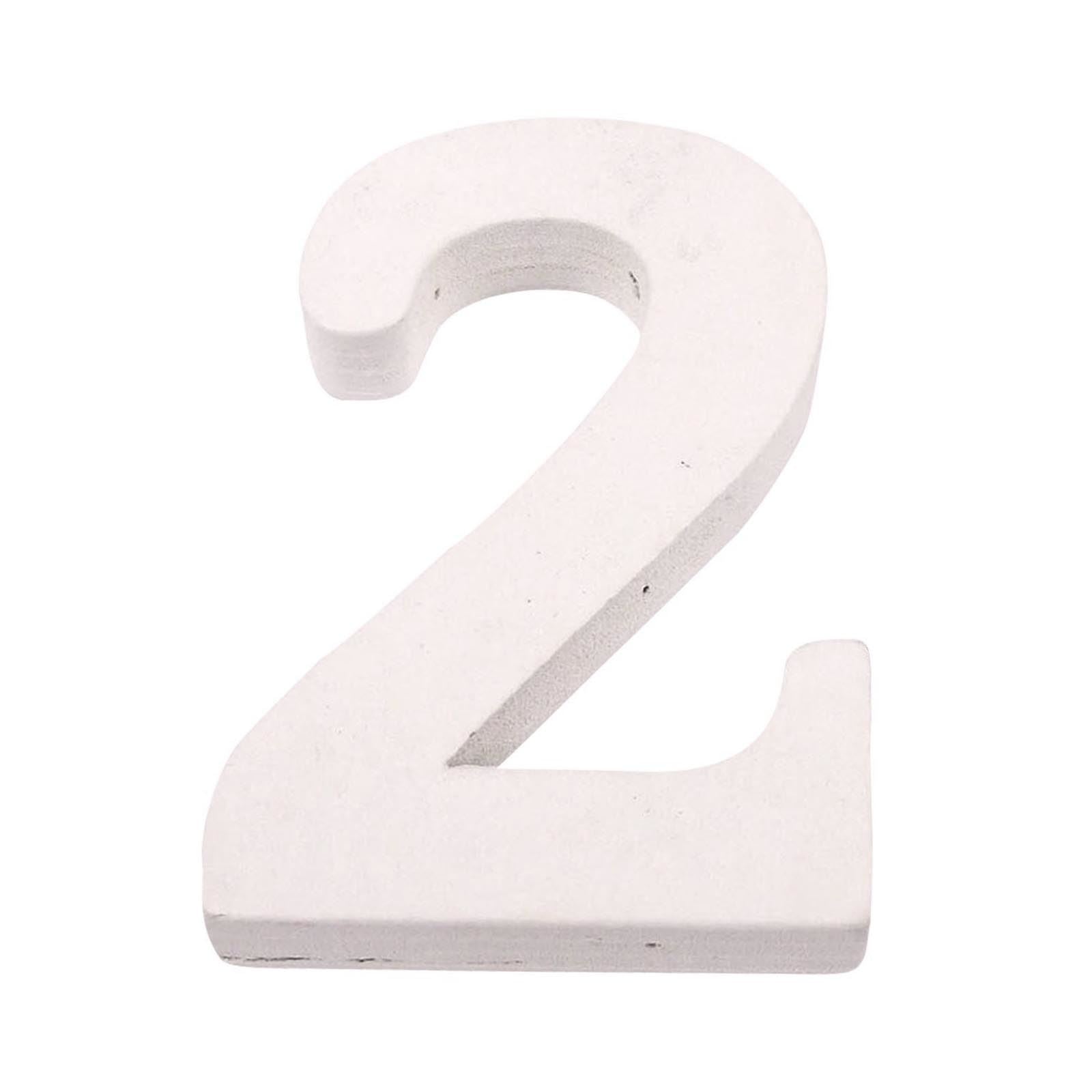 8cm White Painted Wooden Numbers and Alphabets