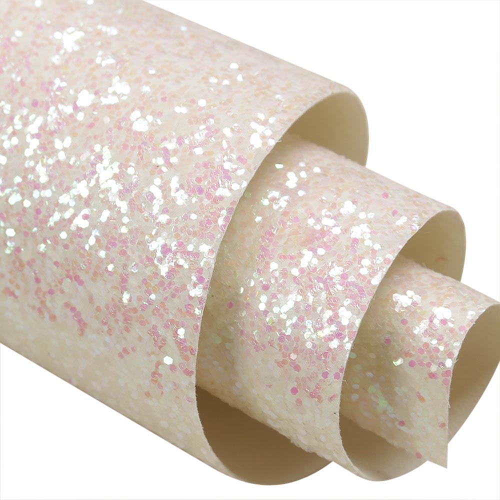 Chunky Glitter Fabric Wallpaper 16cm Borders