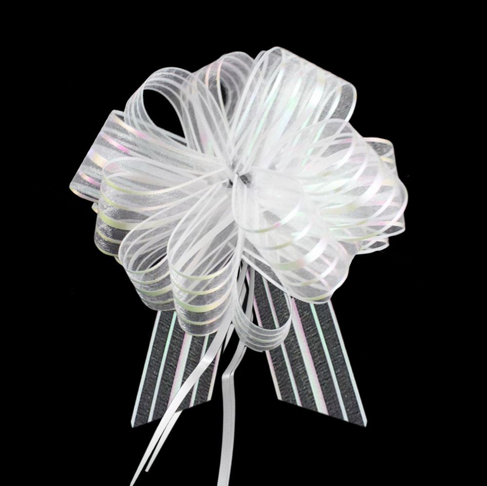 Premium 50mm Organza Stripe Pull Bows