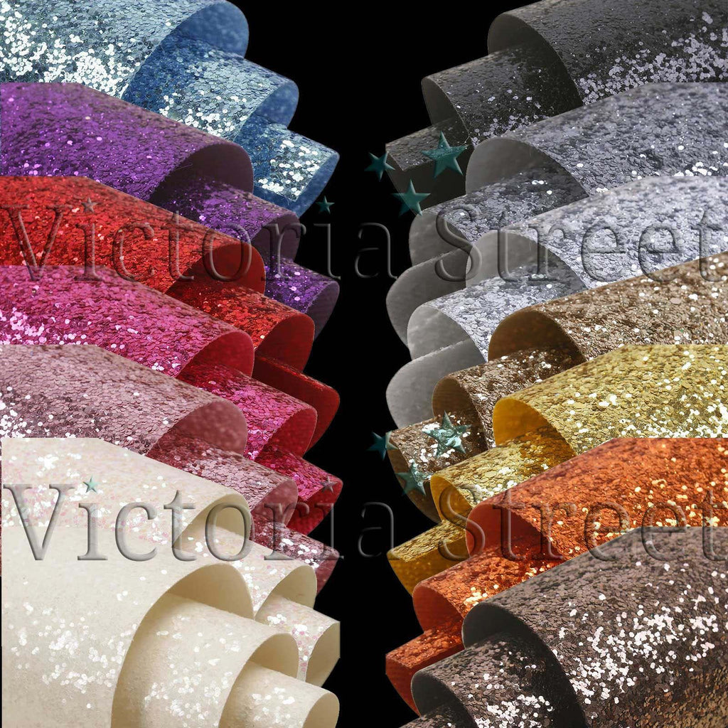 Chunky Glitter Fabric Wallpaper 16cm Borders