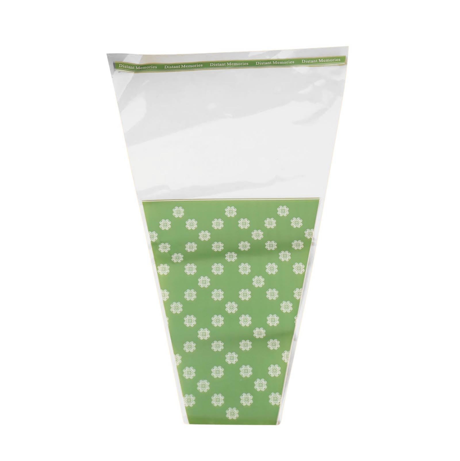 Coloured Printed Square Posy Wraps