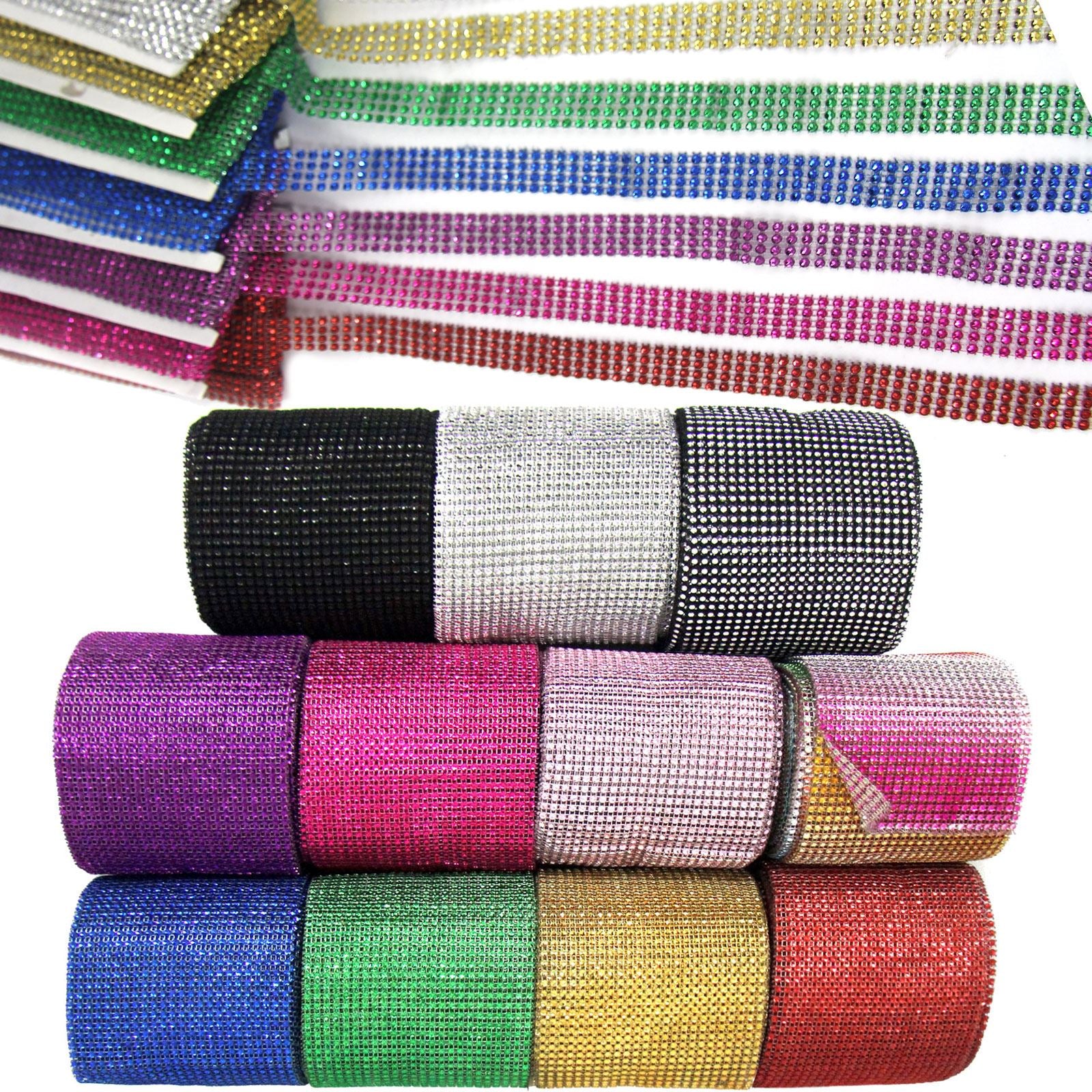 Diamante Effect Ribbon - 4 Rows