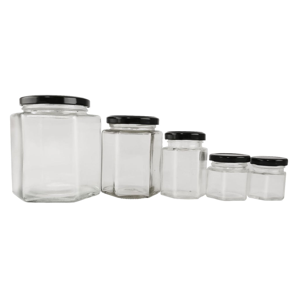 Hexagonal Screw Lid Jars