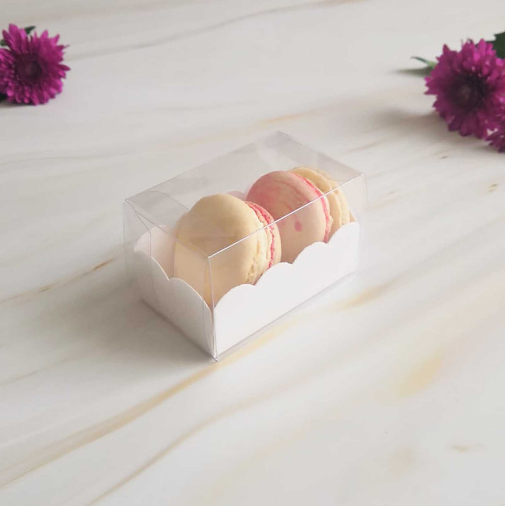 Long Clear PVC Macaron Boxes with Inserts