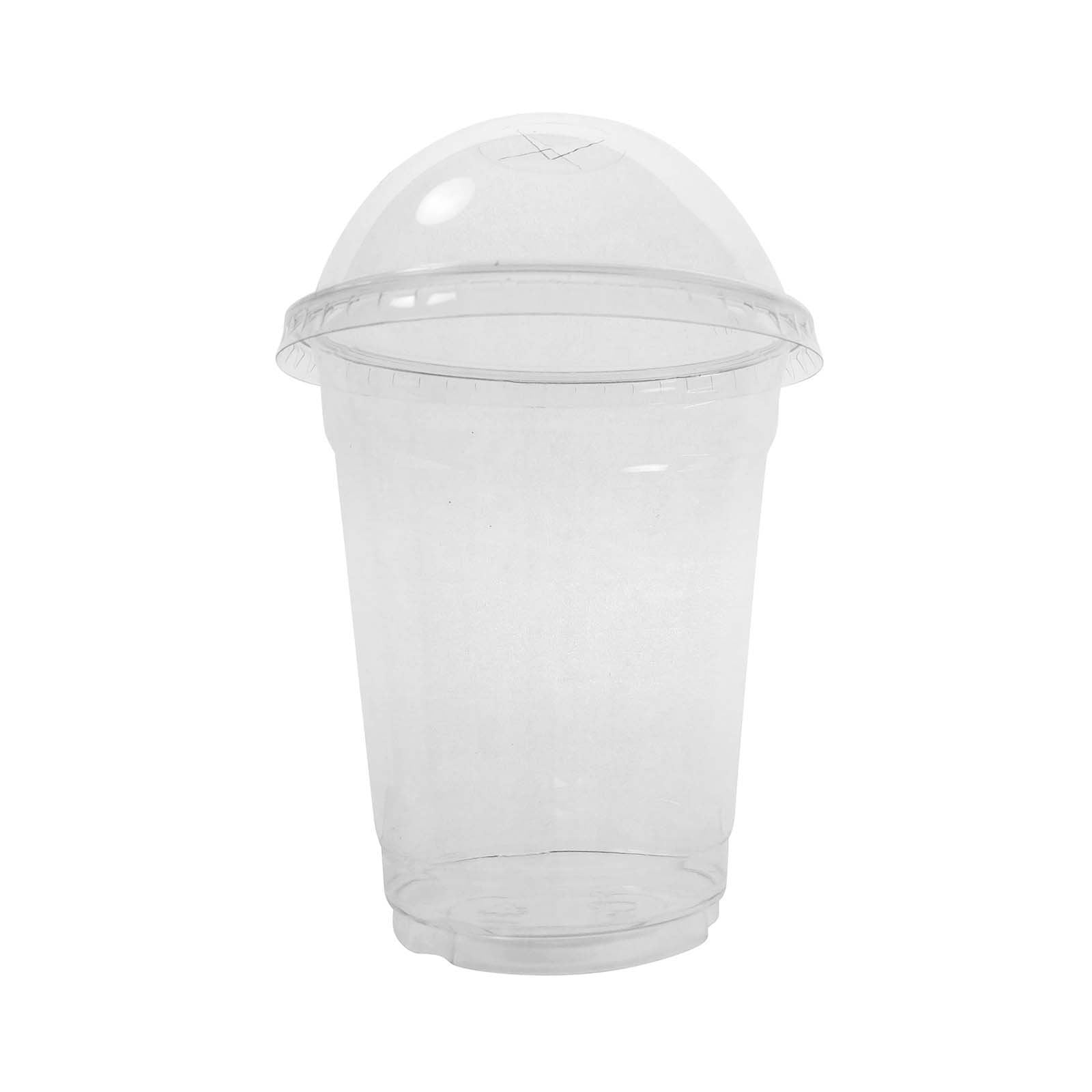 Disposable Clear Milkshake Cups with Dome Lids