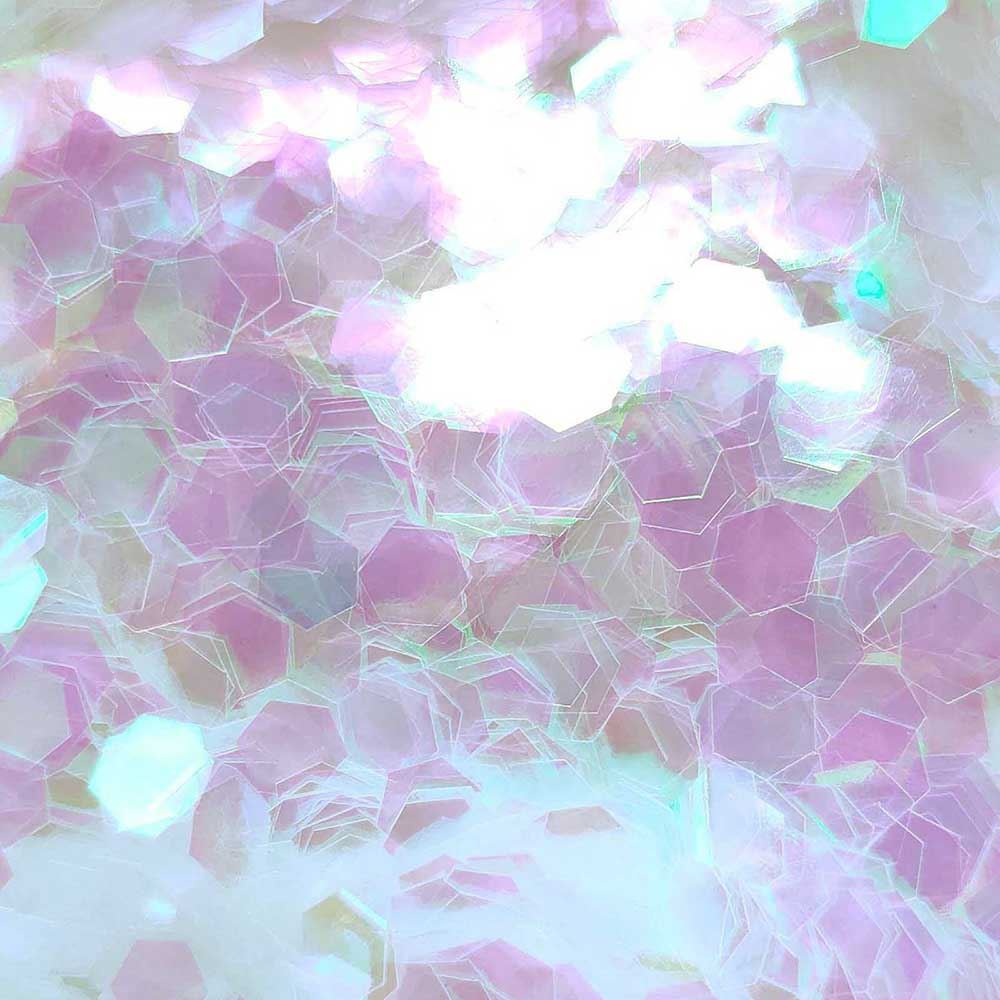 Glitter Elements - Iridescent White - 4mm Hex