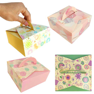 Square Printed Goodie Box with Handles