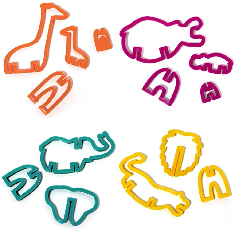 3D Jungle Animal Cookie Cutters