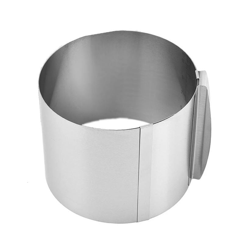 Stainless Steel Large Adjustable 6-12 Inch Cake Moulds Round - 30cm Tin Cutter Cheesecake Mousse