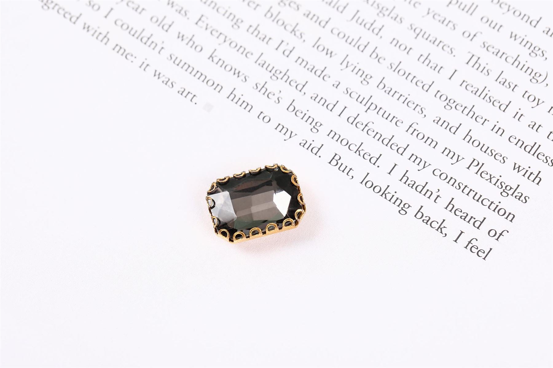 Coloured Large Rectangular Rhinestones in Setting