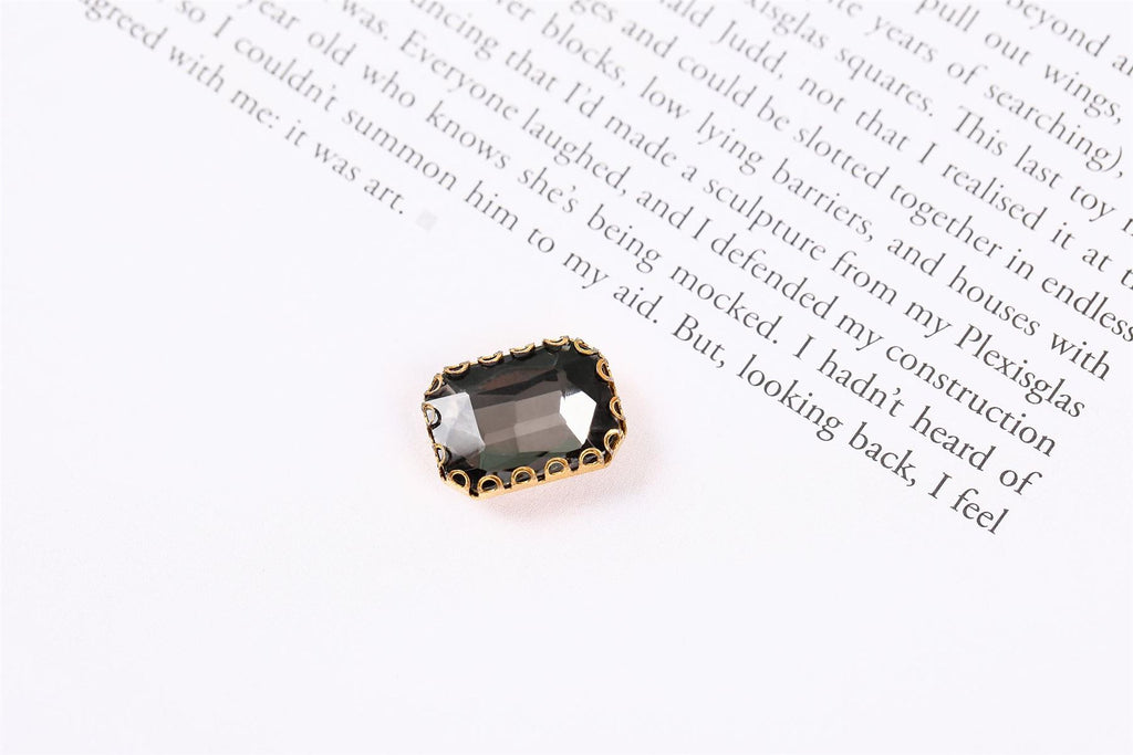 Coloured Large Rectangular Rhinestones in Setting