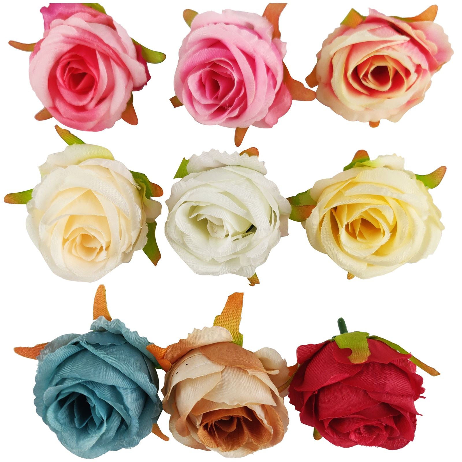 Rose Bud Heads with Wooden Stems