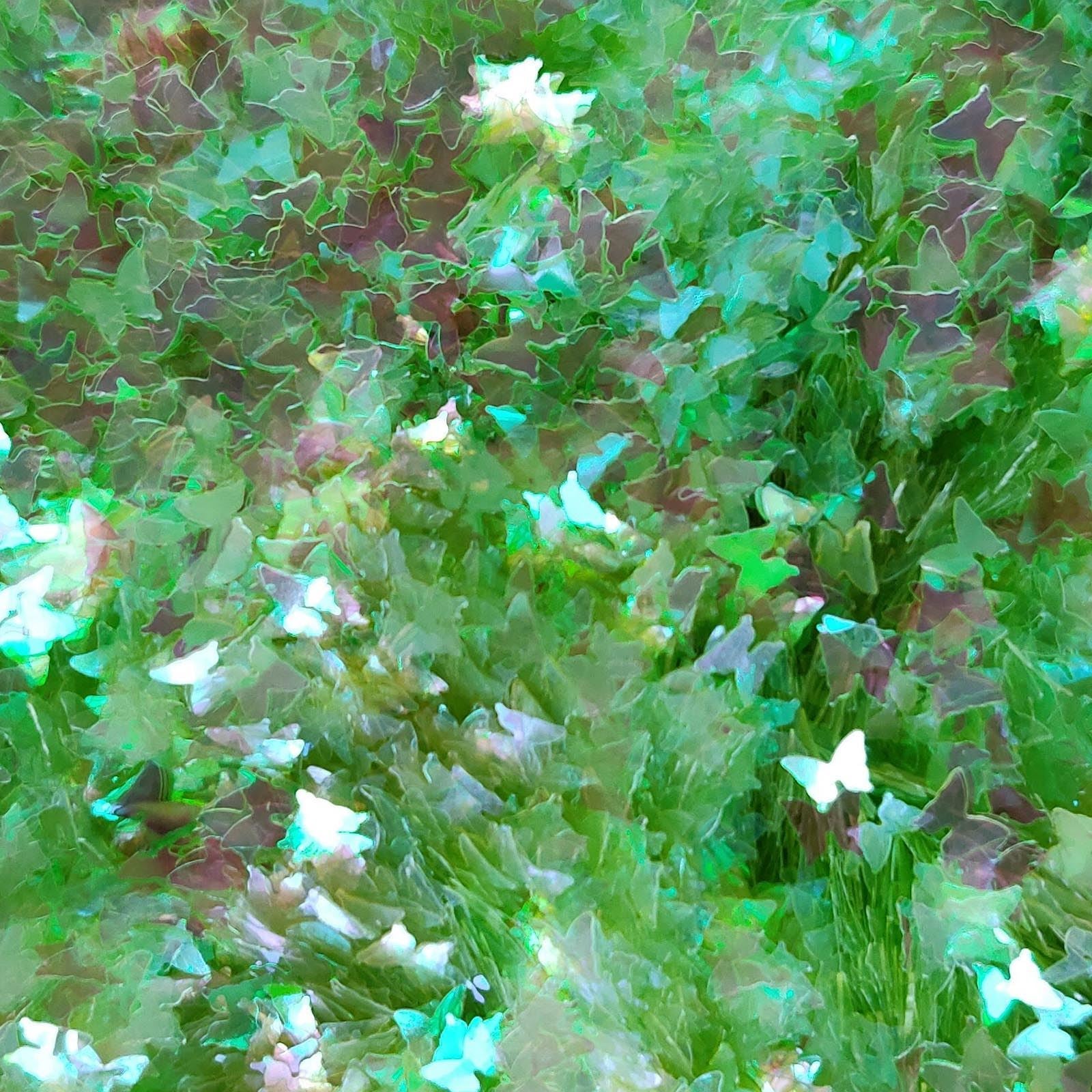 Glitter Elements - Iridescent Apple - 3mm Butterfly