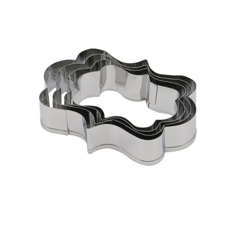 Set of 4 Plaque Frame Stainless Steel Cookie Cutters