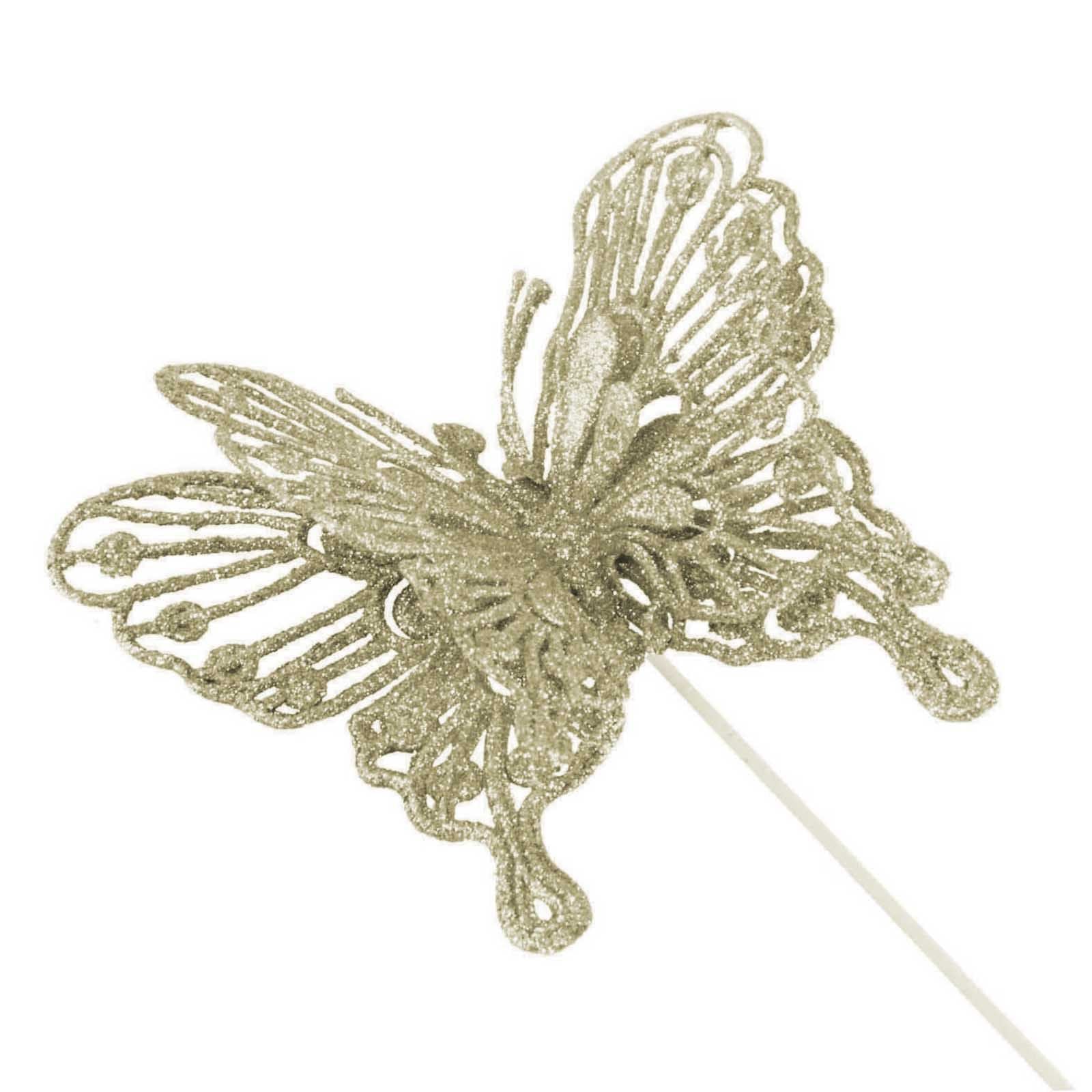 Heavy Glittered Large Double Layer Butterflies