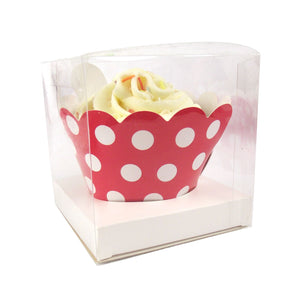 8cm Clear Cube Cupcake Boxes