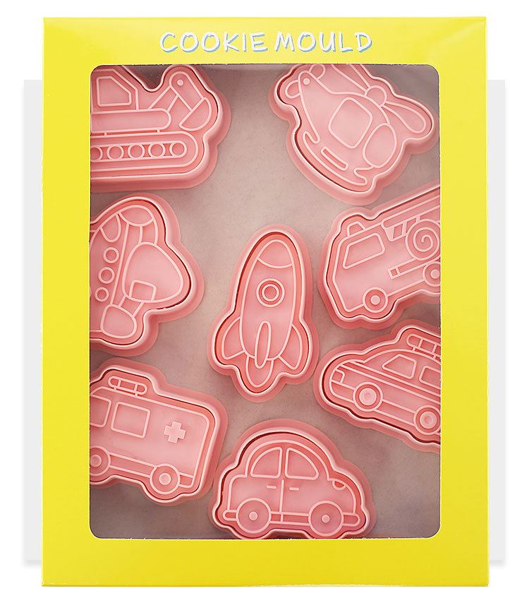 Set of 8 Premium Embossing Cookie Cutters