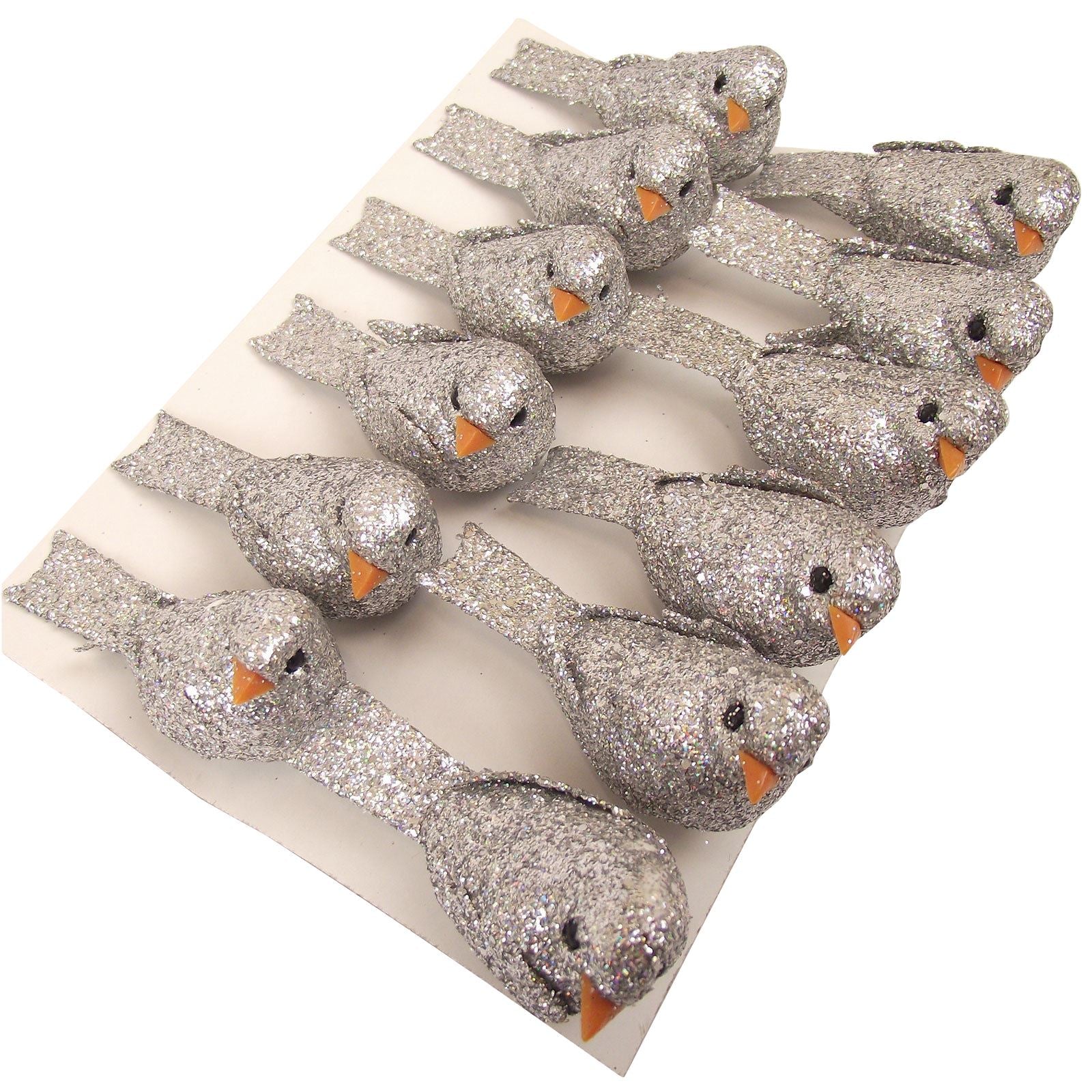 12x Glittered Canarie Birds