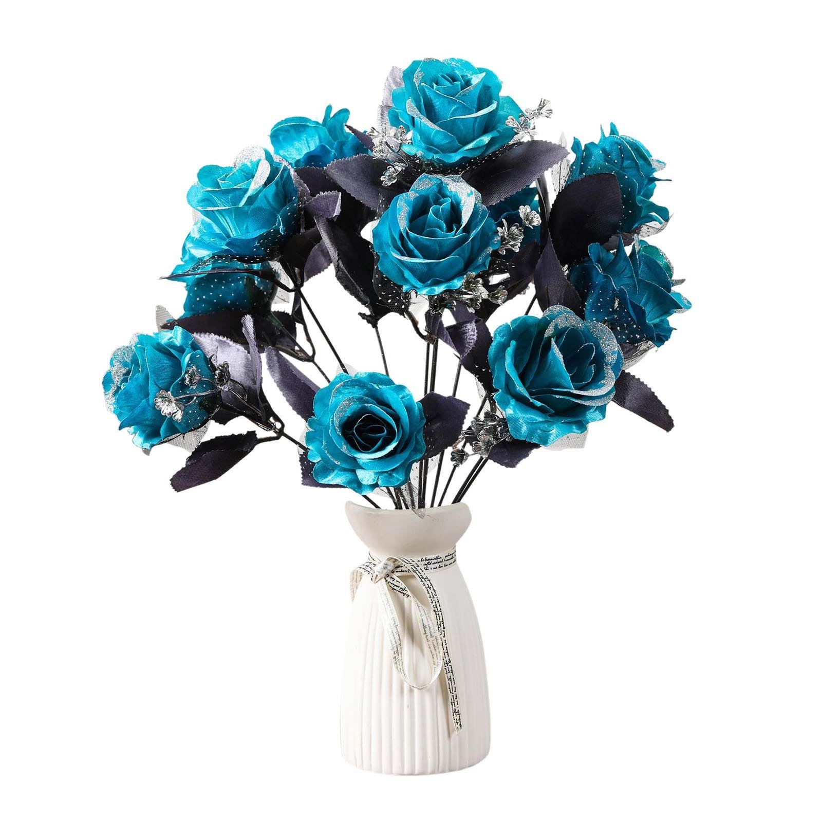 Large 12 Head Bling Glitter Vivid Bouquet
