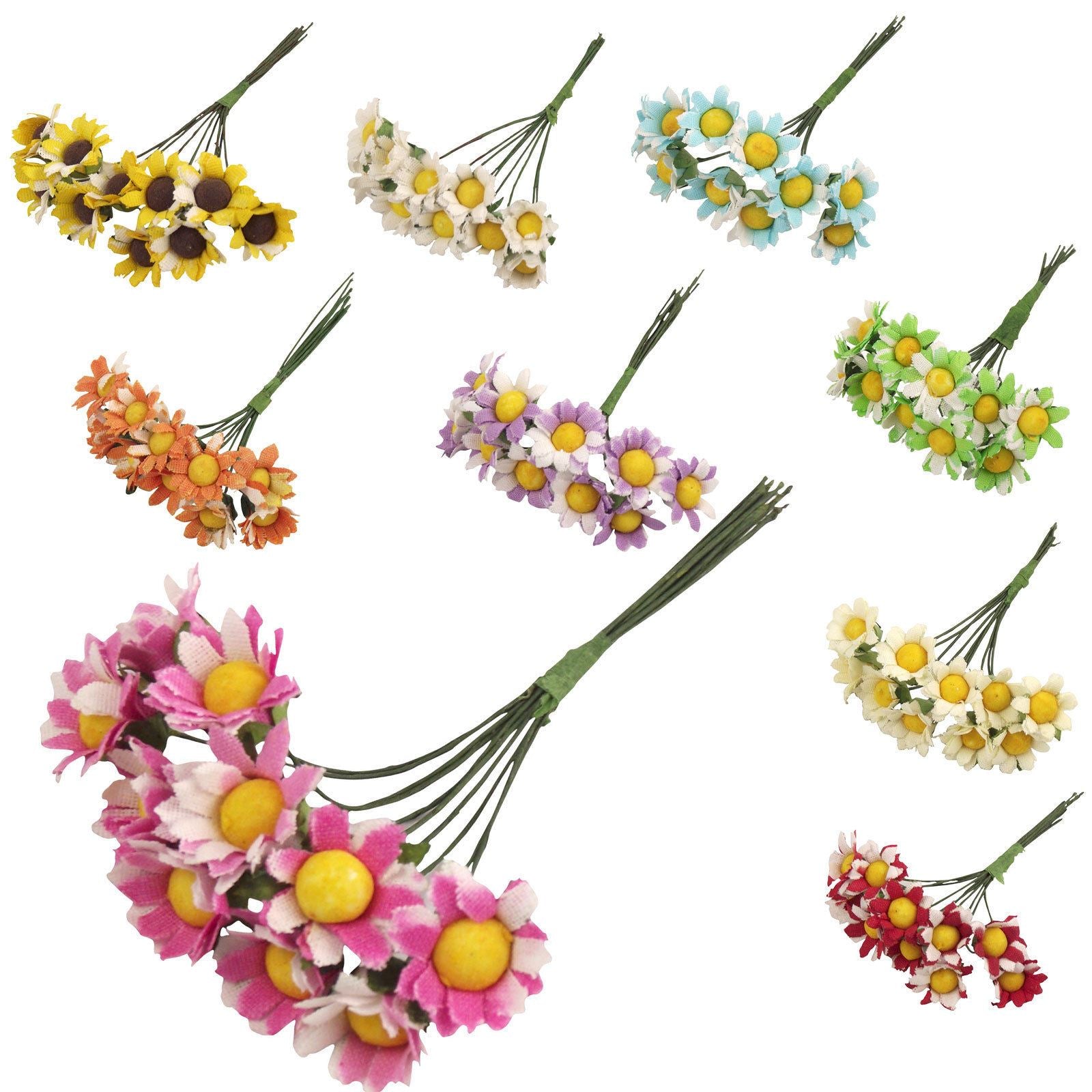 10x Mini Daisy Flower Bunch
