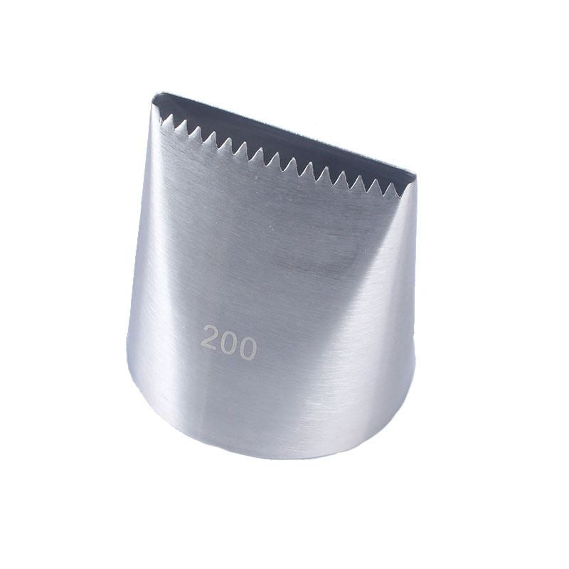 Double Sided XL Wide Tip Jumbo Piping Nozzle - Basketweave Buttercream
