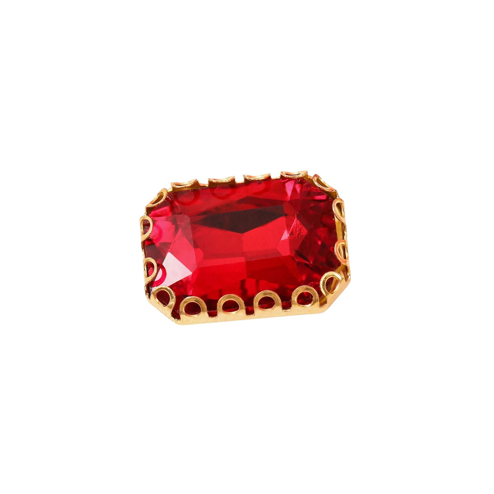 Coloured Large Rectangular Rhinestones in Setting