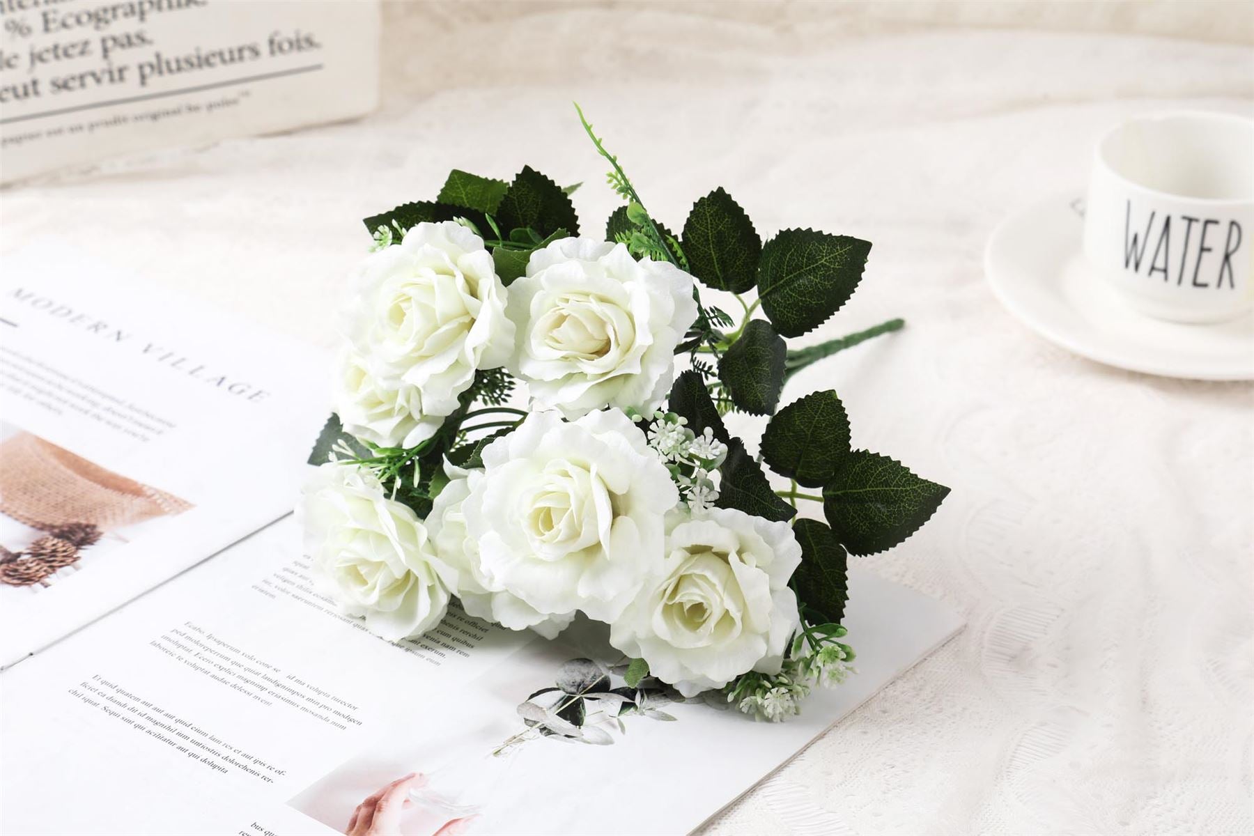 Bunch of 7 Premium Medium Open Rose Bouquet