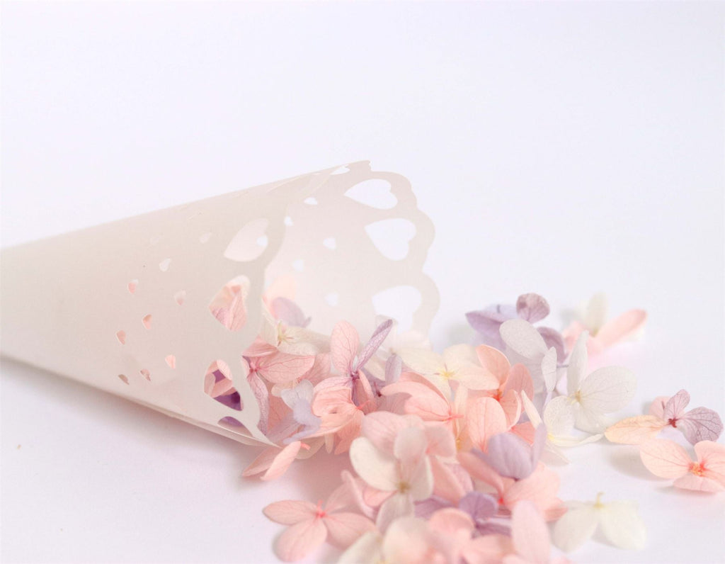 Laser Cut Wedding Paper Confetti Cones