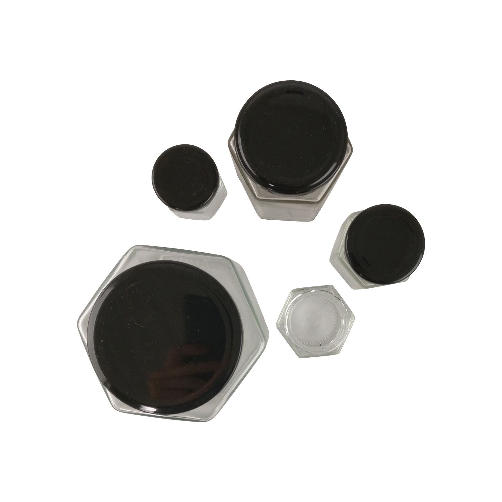 Hexagonal Screw Lid Jars
