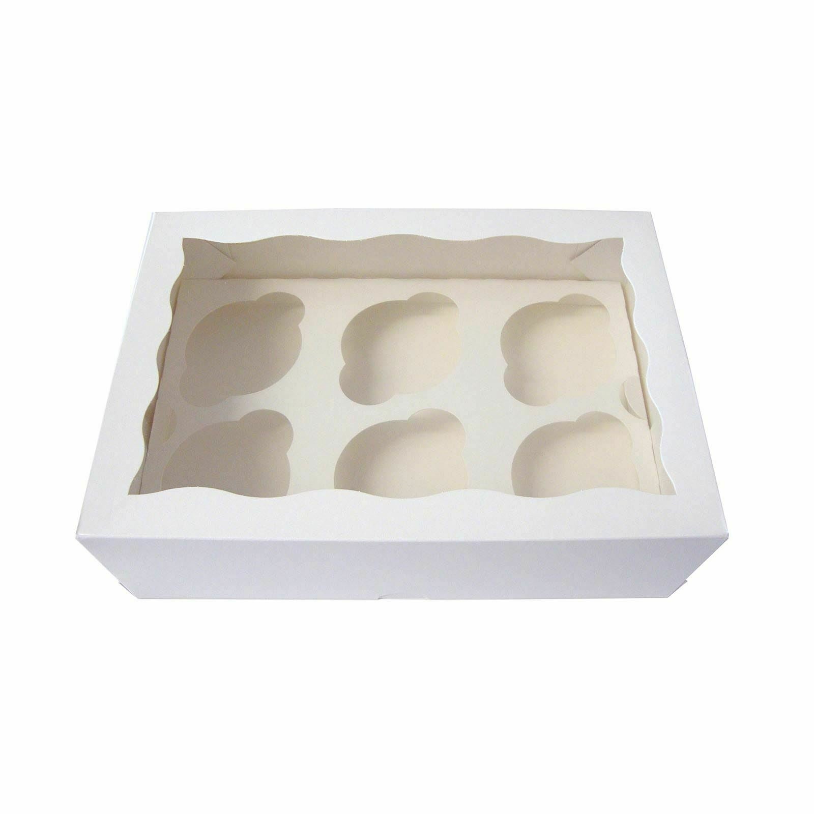 White Cupcake Boxes with Window
