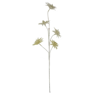 White Glitter Spiky Flower Spray