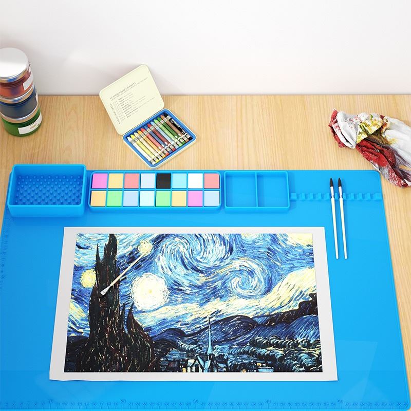 Premium Silicone Art Mats - Kids Painting Mat Washable Silicone Pad Sheet