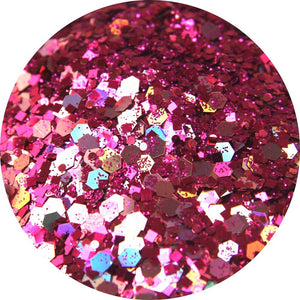 Glitterbodies Cosmetic Grade Festival Glitter Cocktail Multi Grade Chunky  [Poison Berry]