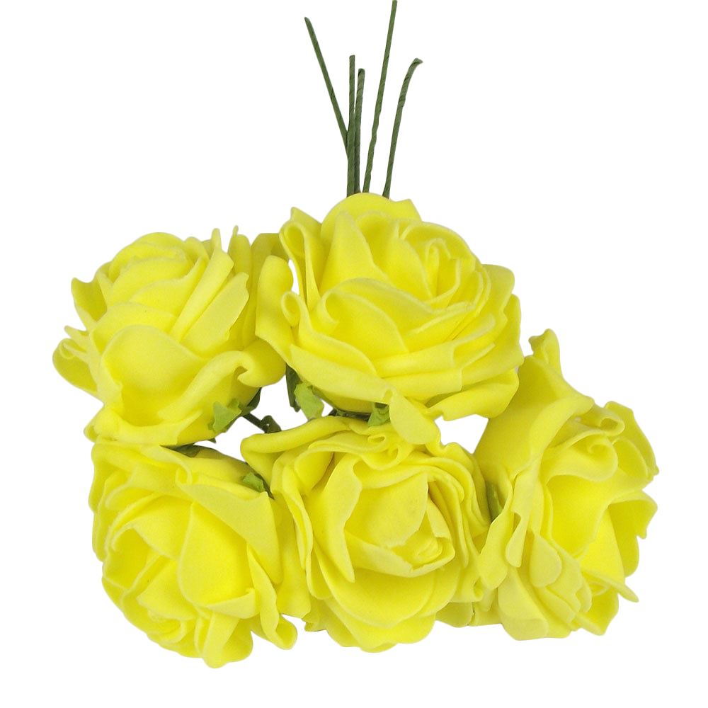 Bunch of 5 Large Soft Foam Roses