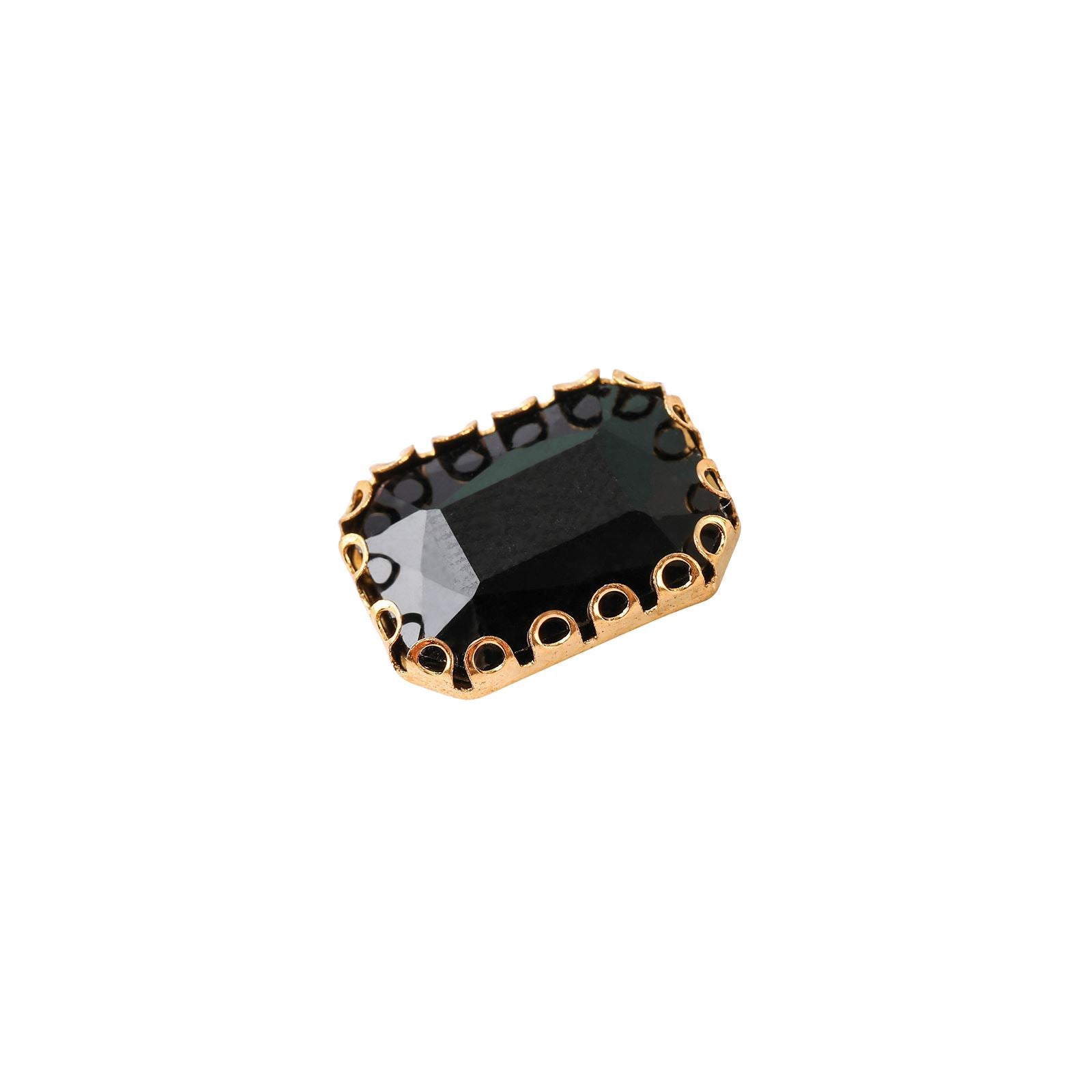 Coloured Large Rectangular Rhinestones in Setting