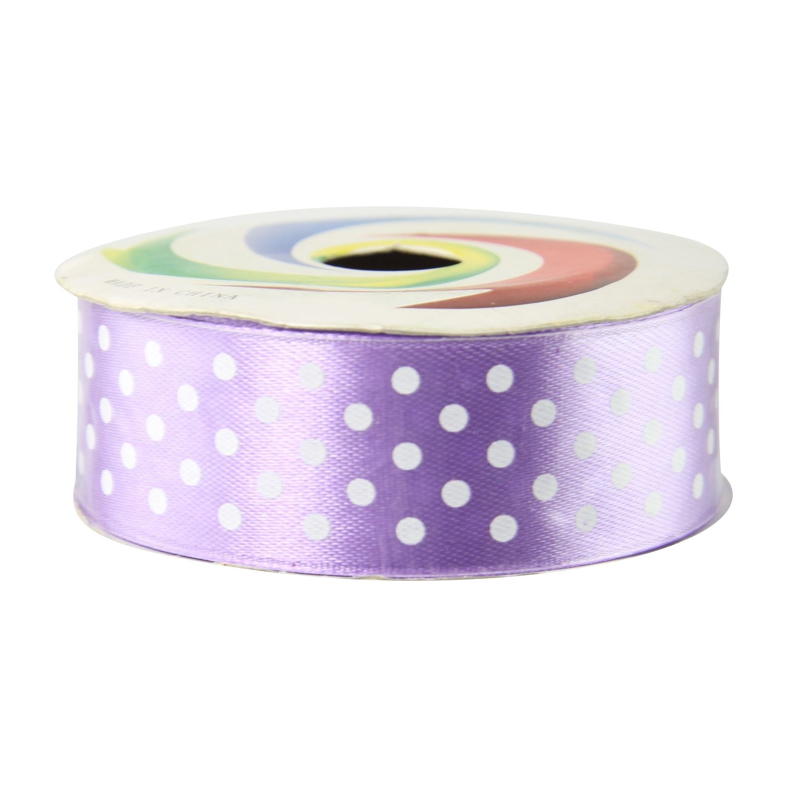 25mm Polkadot Shiny Satin Ribbon