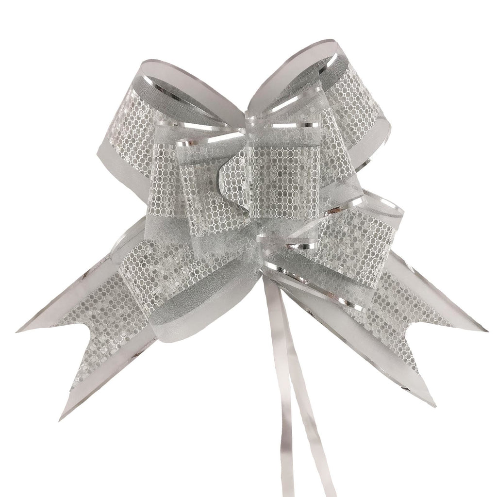 Extra Wide 70mm Metallic Organza Jumbo Butterfly Pull Bows